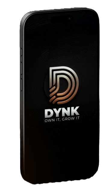 DYNK wallet on phone
